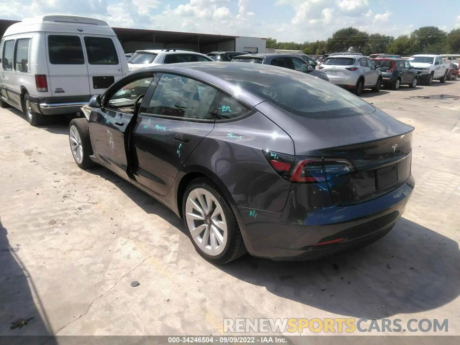 3 Photograph of a damaged car 5YJ3E1EA9MF099320 TESLA MODEL 3 2021