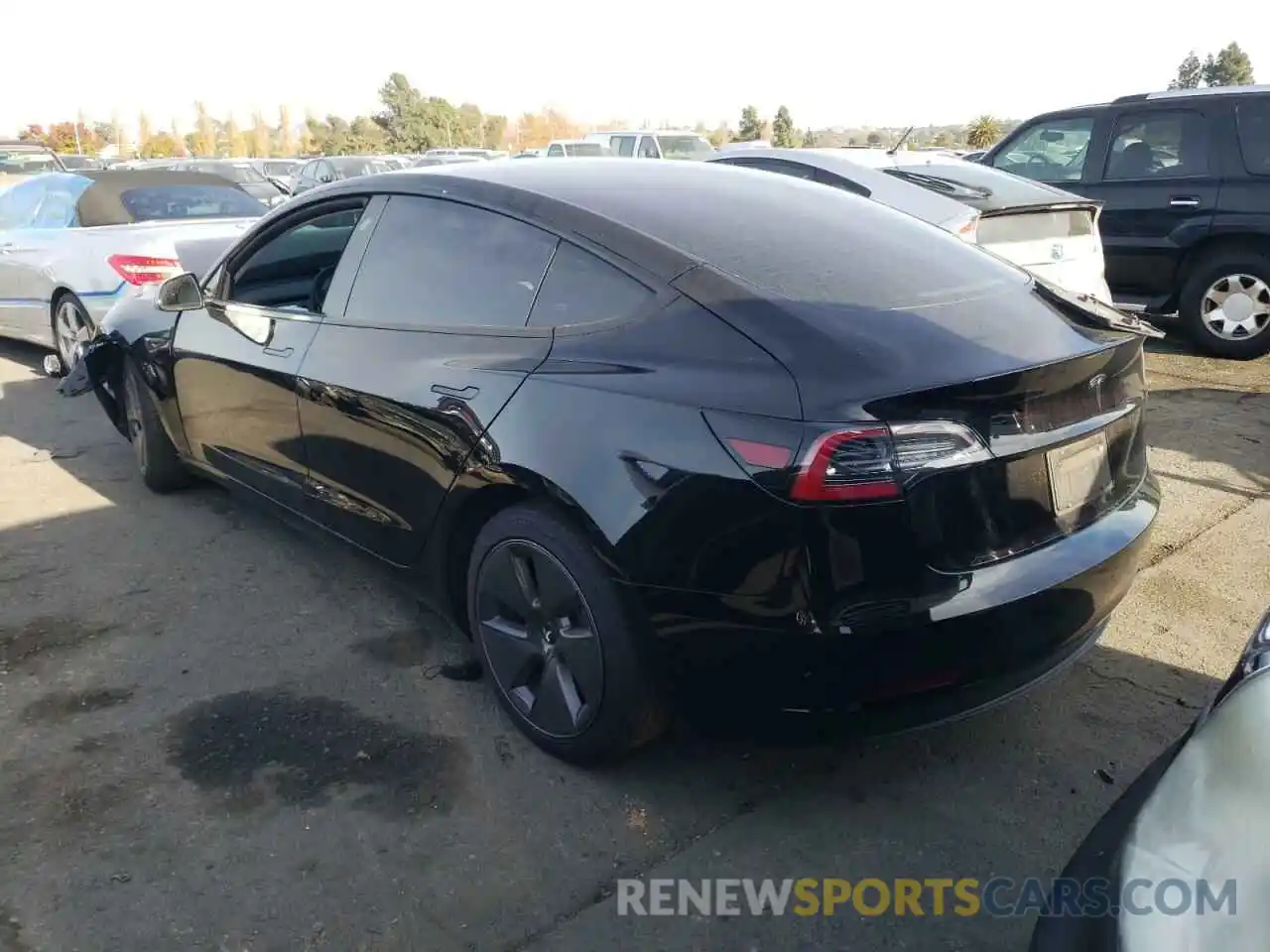 2 Photograph of a damaged car 5YJ3E1EA9MF875090 TESLA MODEL 3 2021