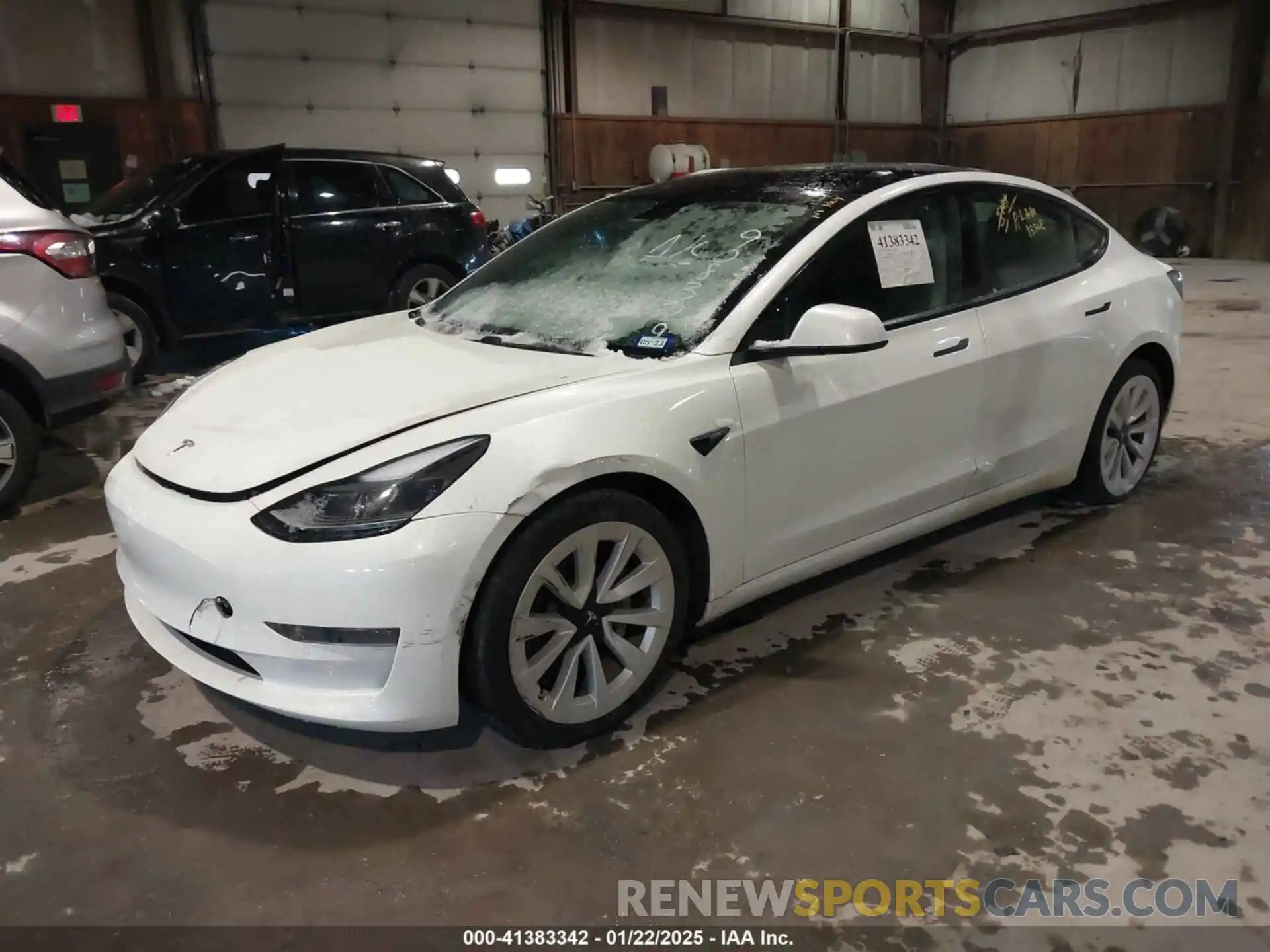 2 Photograph of a damaged car 5YJ3E1EA9MF908329 TESLA MODEL 3 2021