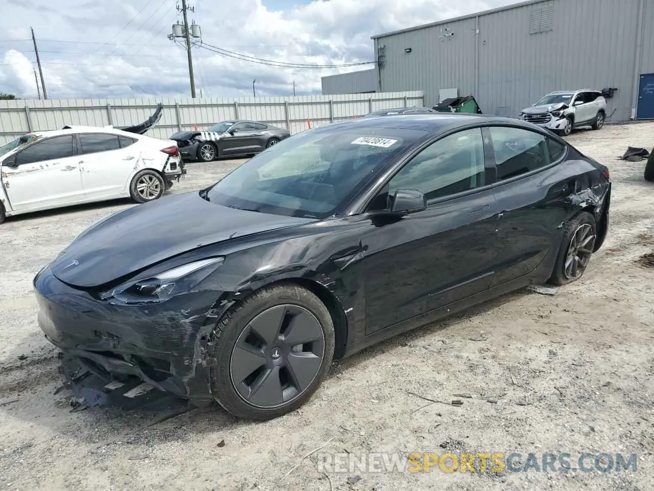 1 Photograph of a damaged car 5YJ3E1EA9MF911649 TESLA MODEL 3 2021