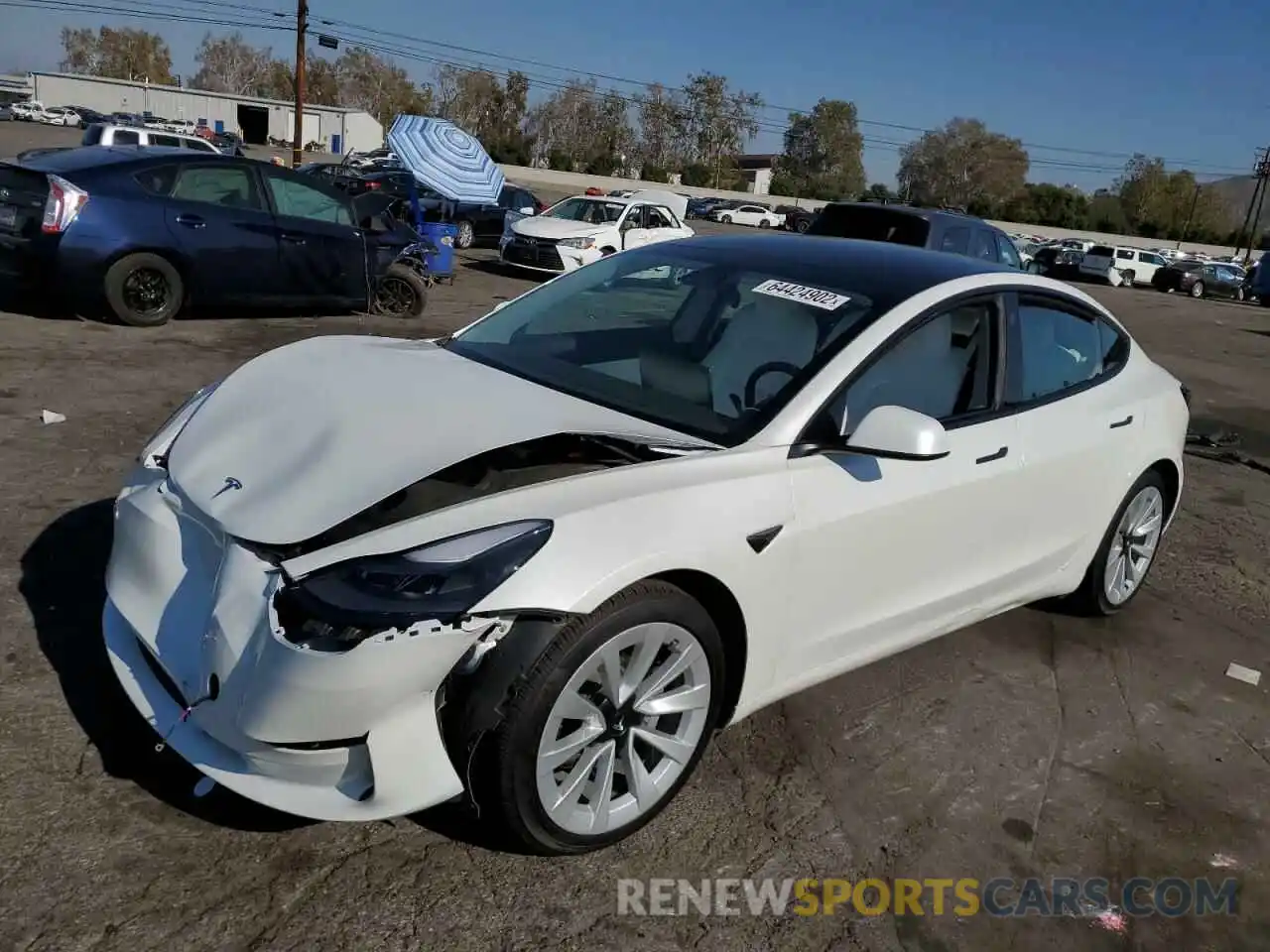 2 Photograph of a damaged car 5YJ3E1EA9MF936499 TESLA MODEL 3 2021