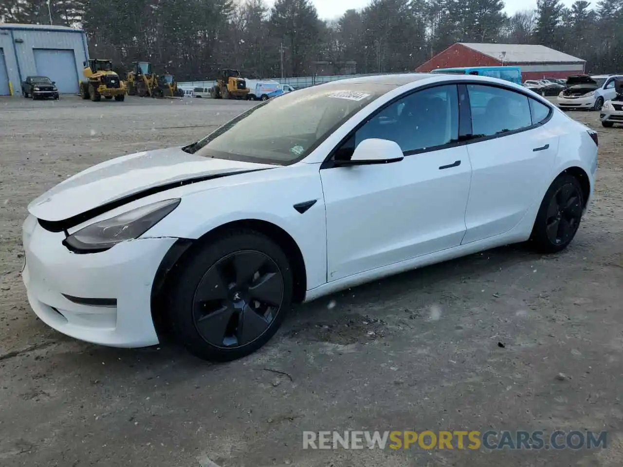 1 Photograph of a damaged car 5YJ3E1EA9MF961256 TESLA MODEL 3 2021