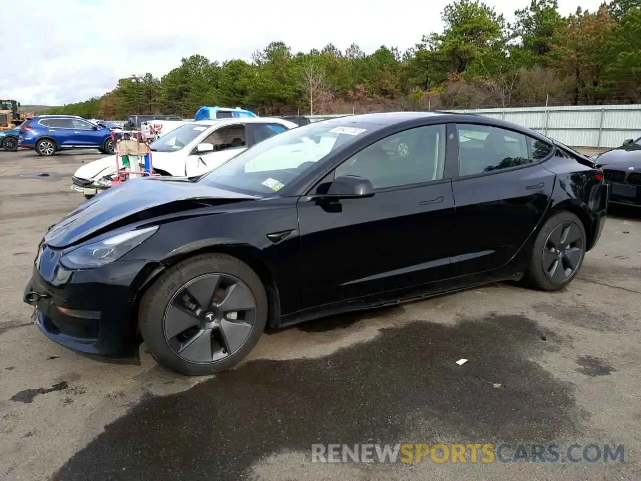 1 Photograph of a damaged car 5YJ3E1EA9MF961385 TESLA MODEL 3 2021