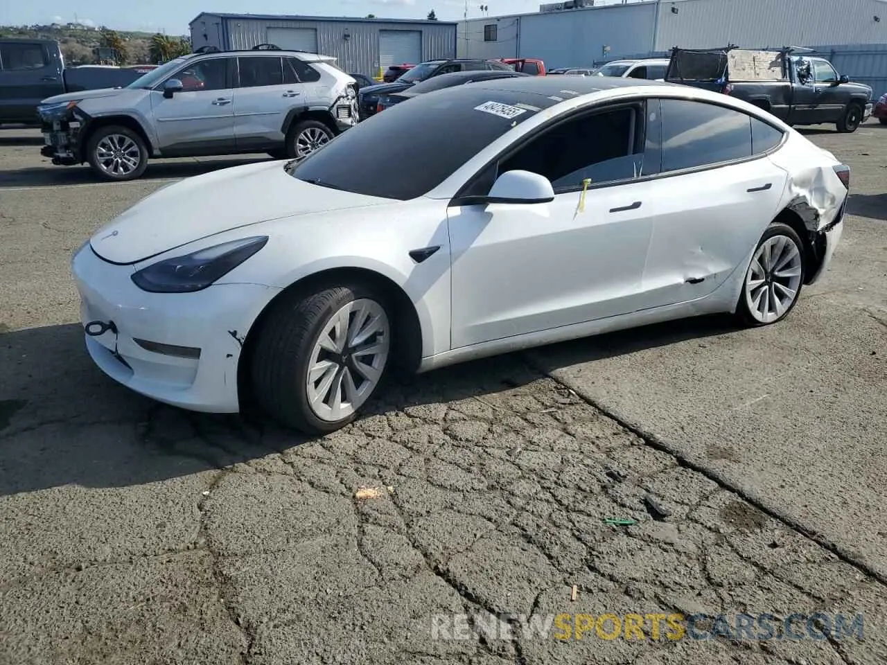 1 Photograph of a damaged car 5YJ3E1EA9MF961676 TESLA MODEL 3 2021
