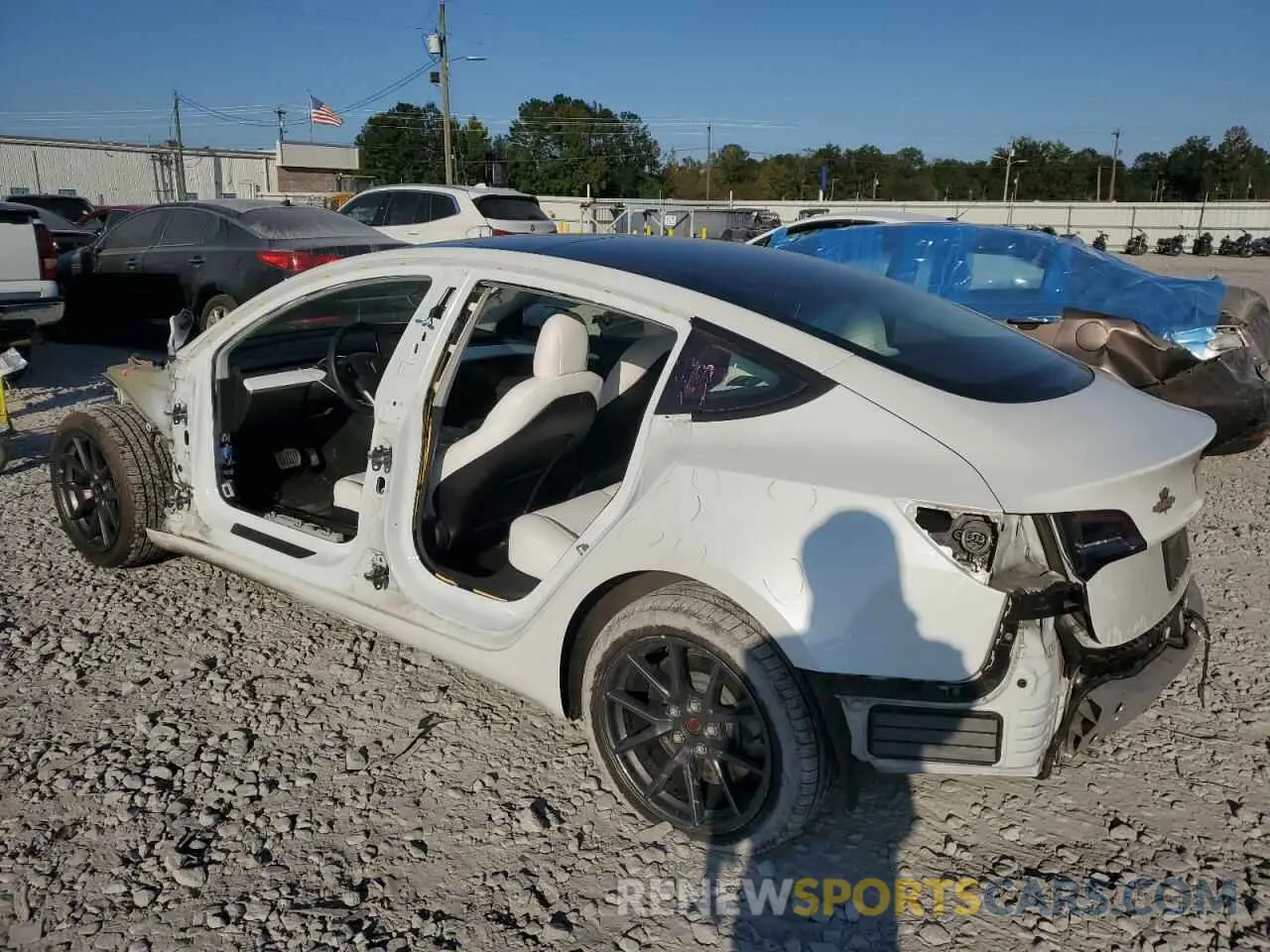 2 Photograph of a damaged car 5YJ3E1EA9MF987467 TESLA MODEL 3 2021