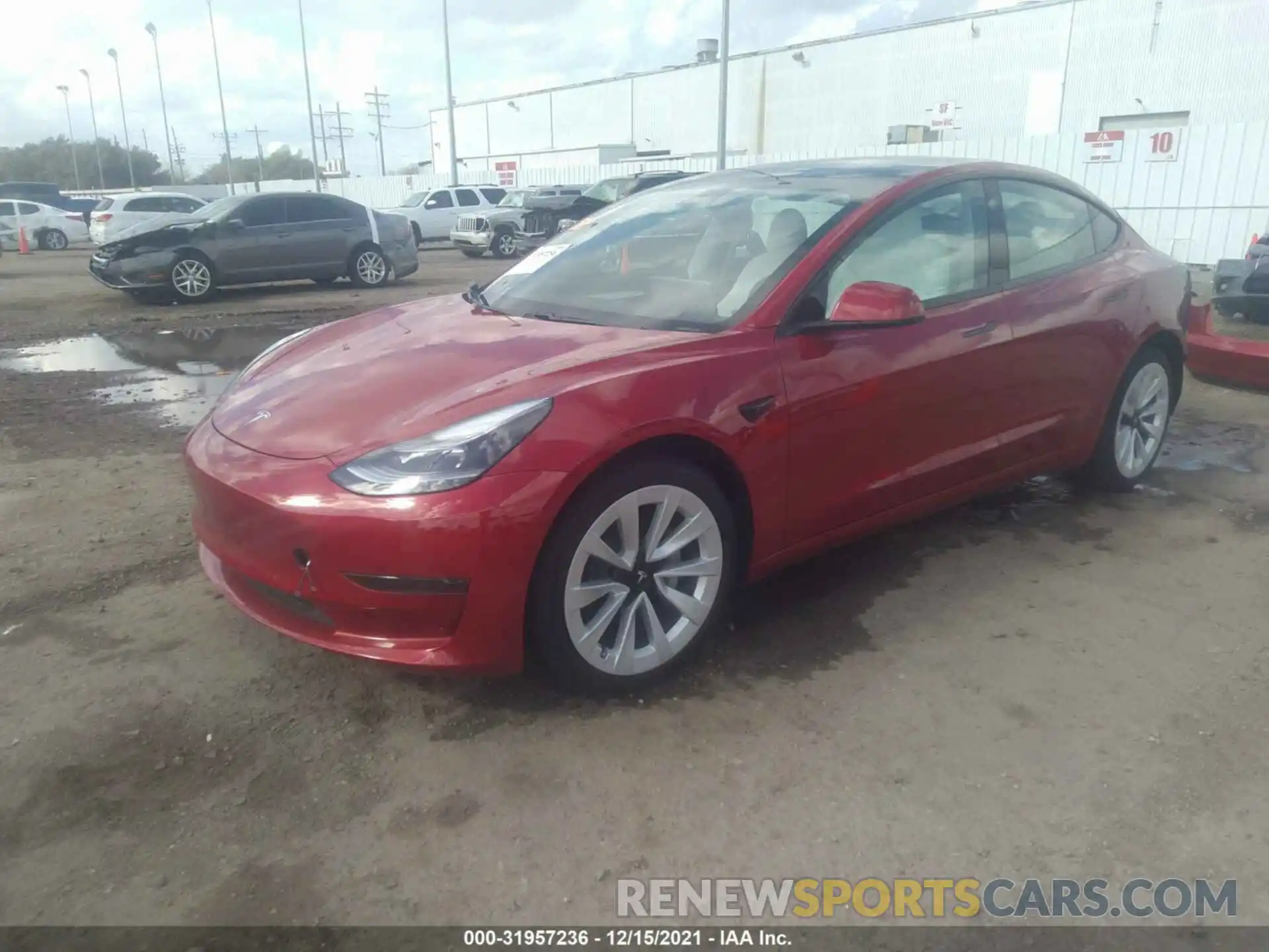 2 Photograph of a damaged car 5YJ3E1EA9MF987646 TESLA MODEL 3 2021