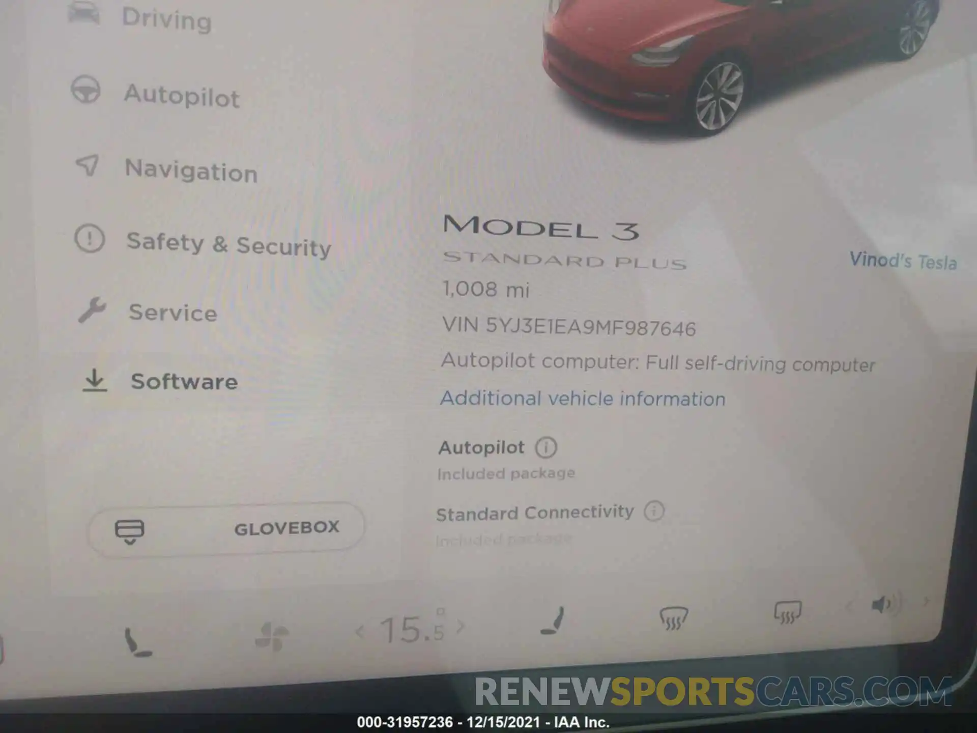 7 Photograph of a damaged car 5YJ3E1EA9MF987646 TESLA MODEL 3 2021