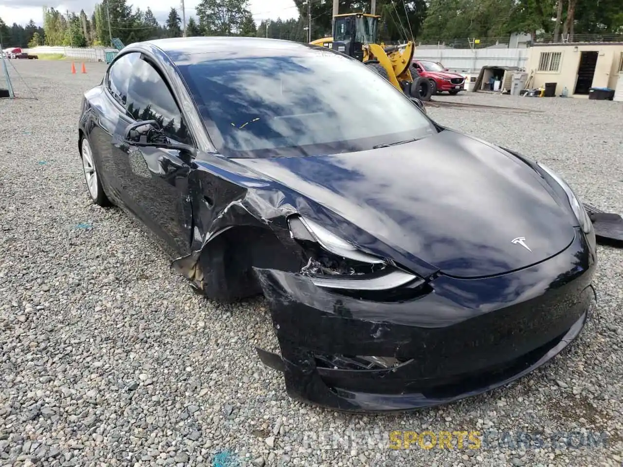 1 Photograph of a damaged car 5YJ3E1EA9MF995990 TESLA MODEL 3 2021