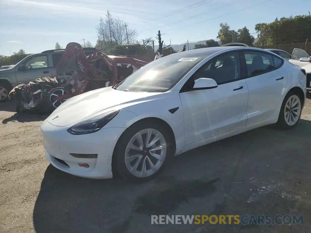 1 Photograph of a damaged car 5YJ3E1EAXMF001346 TESLA MODEL 3 2021