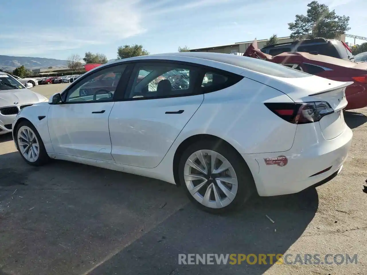 2 Photograph of a damaged car 5YJ3E1EAXMF001346 TESLA MODEL 3 2021