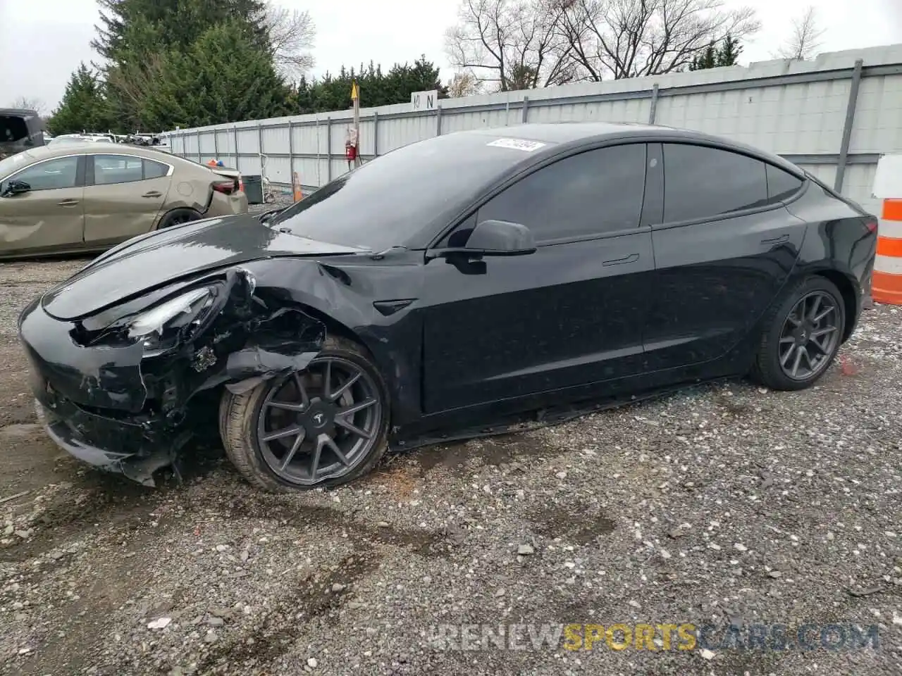 1 Photograph of a damaged car 5YJ3E1EAXMF016073 TESLA MODEL 3 2021