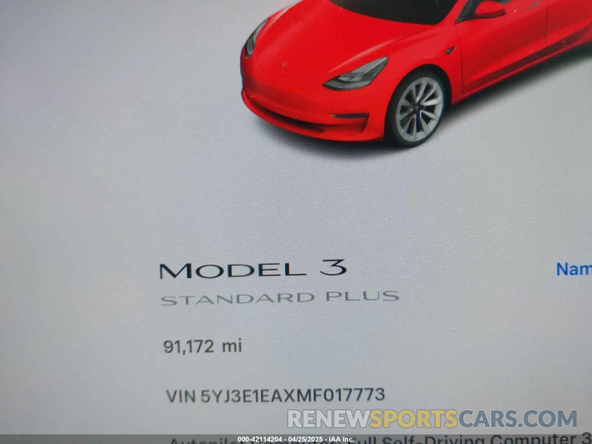 7 Photograph of a damaged car 5YJ3E1EAXMF017773 TESLA MODEL 3 2021