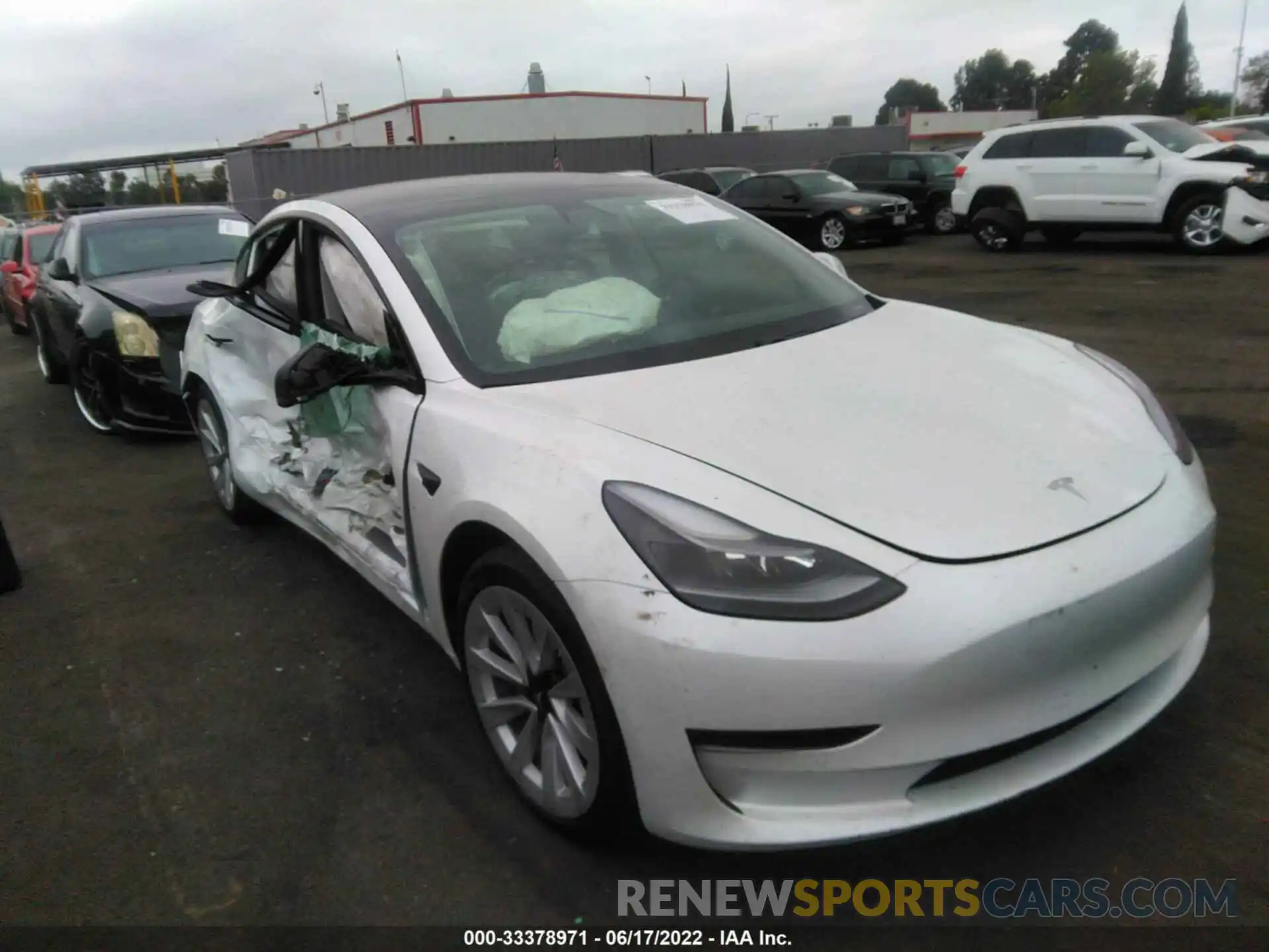 1 Photograph of a damaged car 5YJ3E1EAXMF017921 TESLA MODEL 3 2021