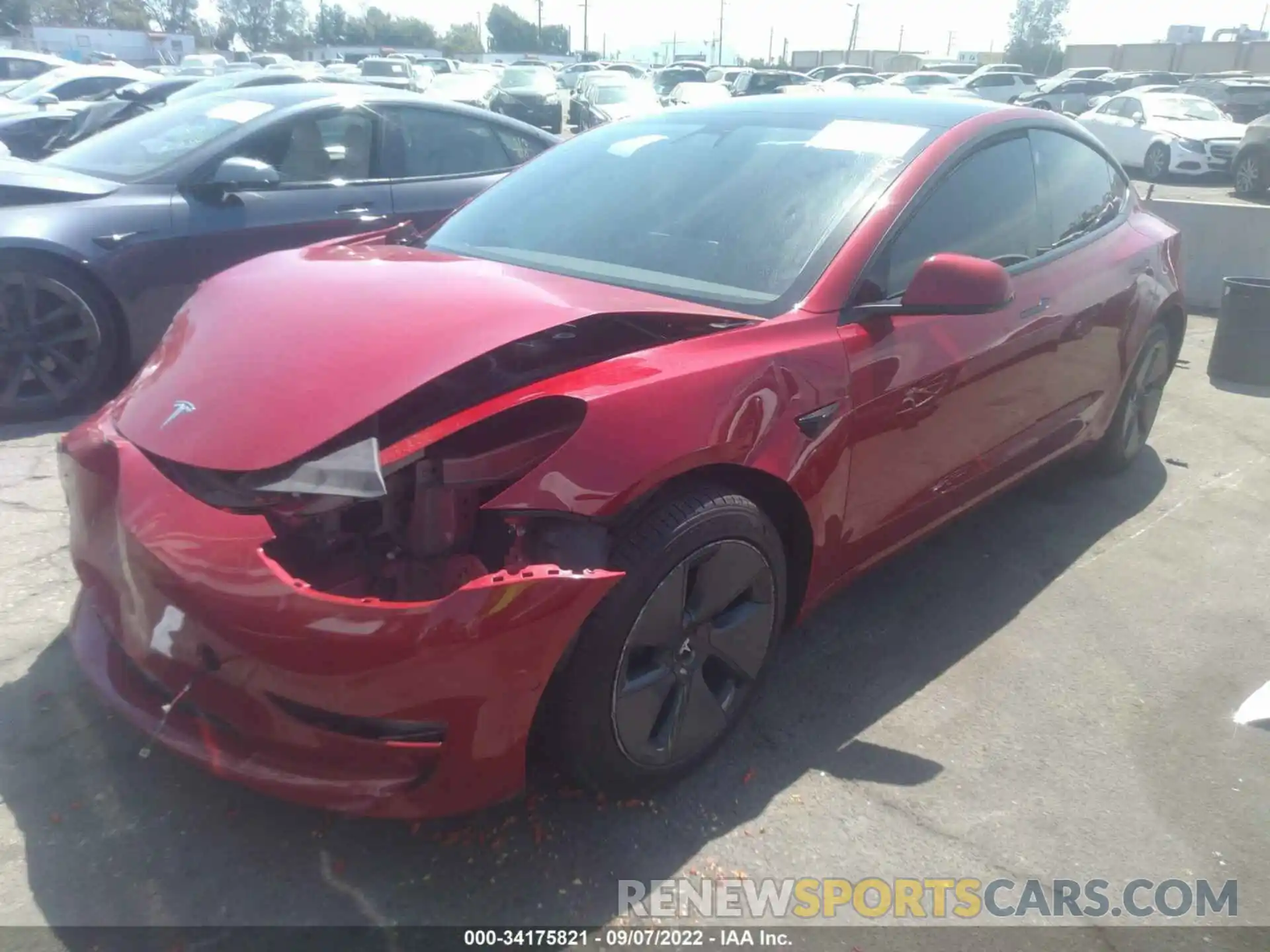 2 Photograph of a damaged car 5YJ3E1EAXMF022469 TESLA MODEL 3 2021