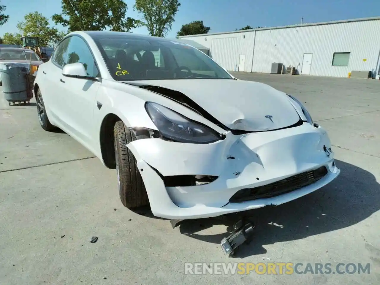 1 Photograph of a damaged car 5YJ3E1EAXMF027266 TESLA MODEL 3 2021