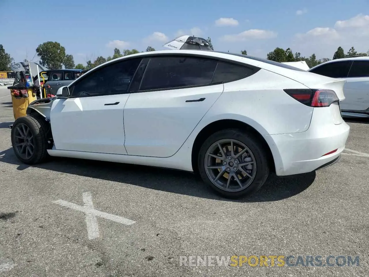 2 Photograph of a damaged car 5YJ3E1EAXMF028630 TESLA MODEL 3 2021