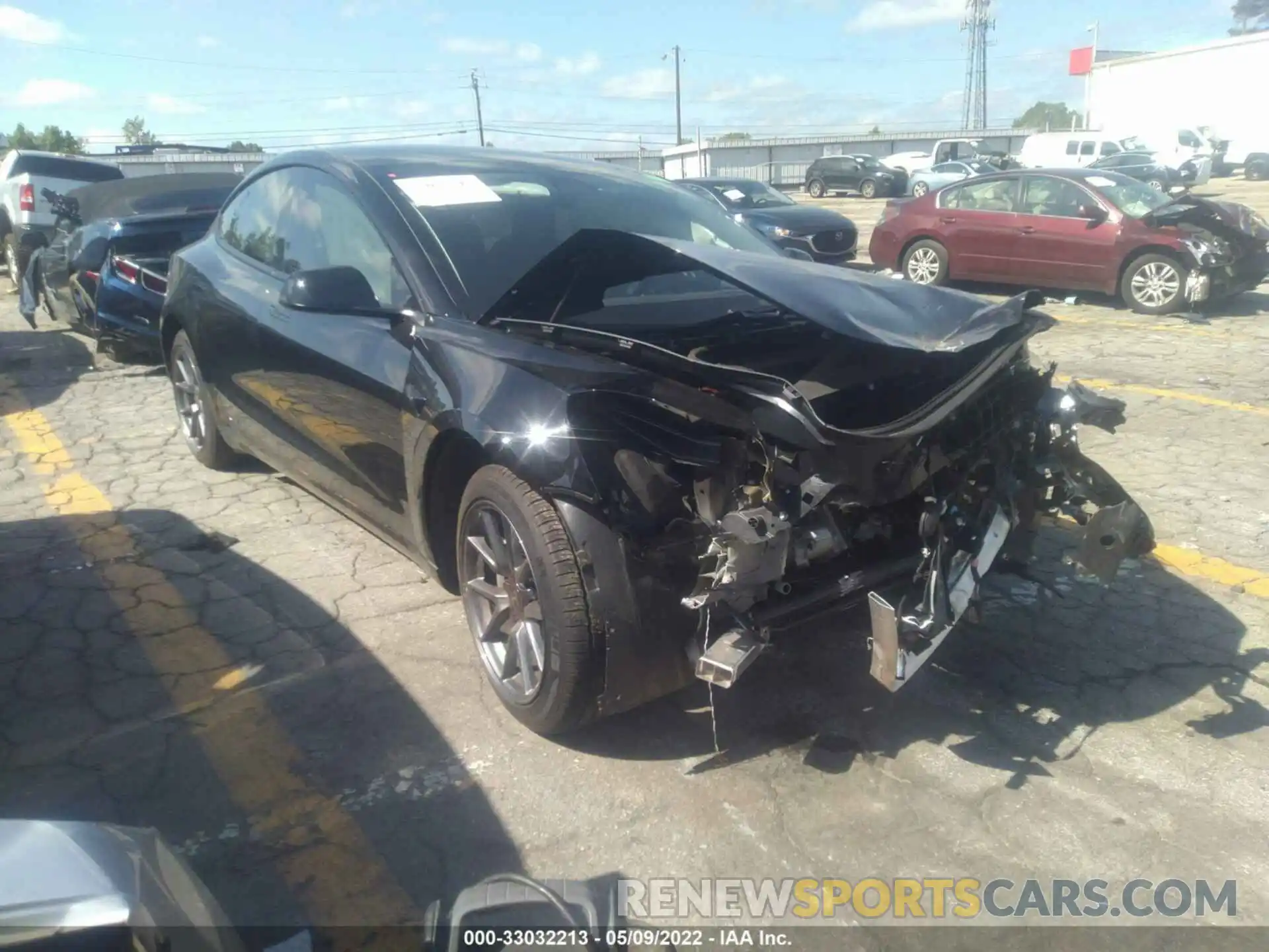 1 Photograph of a damaged car 5YJ3E1EAXMF041507 TESLA MODEL 3 2021