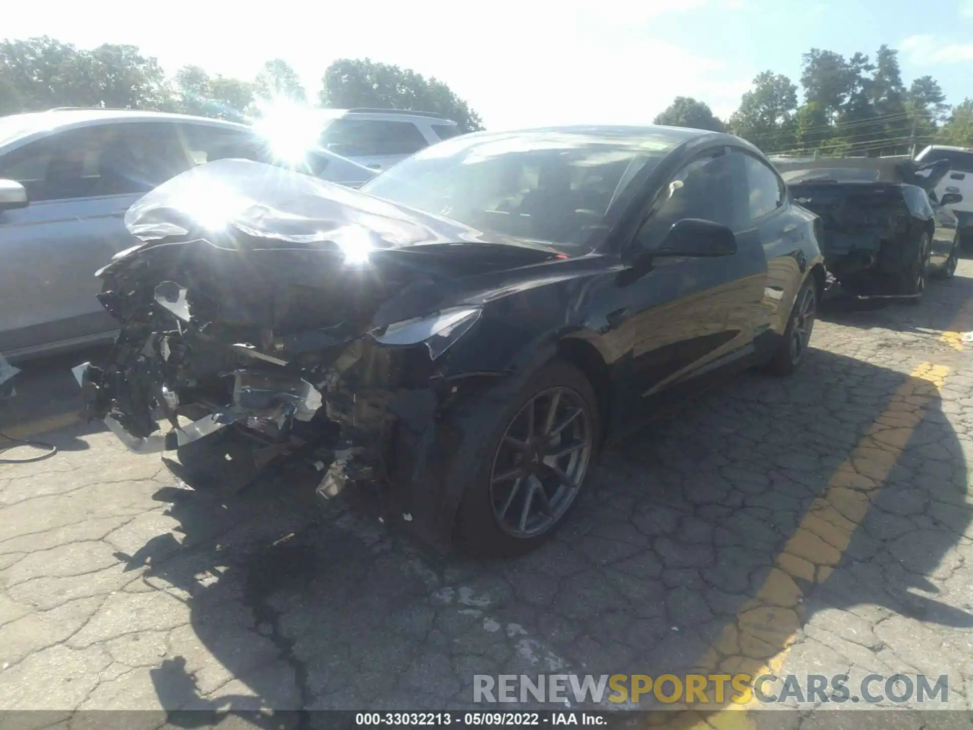 2 Photograph of a damaged car 5YJ3E1EAXMF041507 TESLA MODEL 3 2021