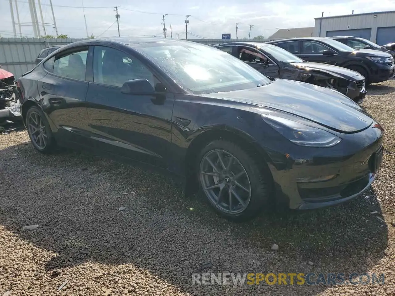 4 Photograph of a damaged car 5YJ3E1EAXMF056864 TESLA MODEL 3 2021
