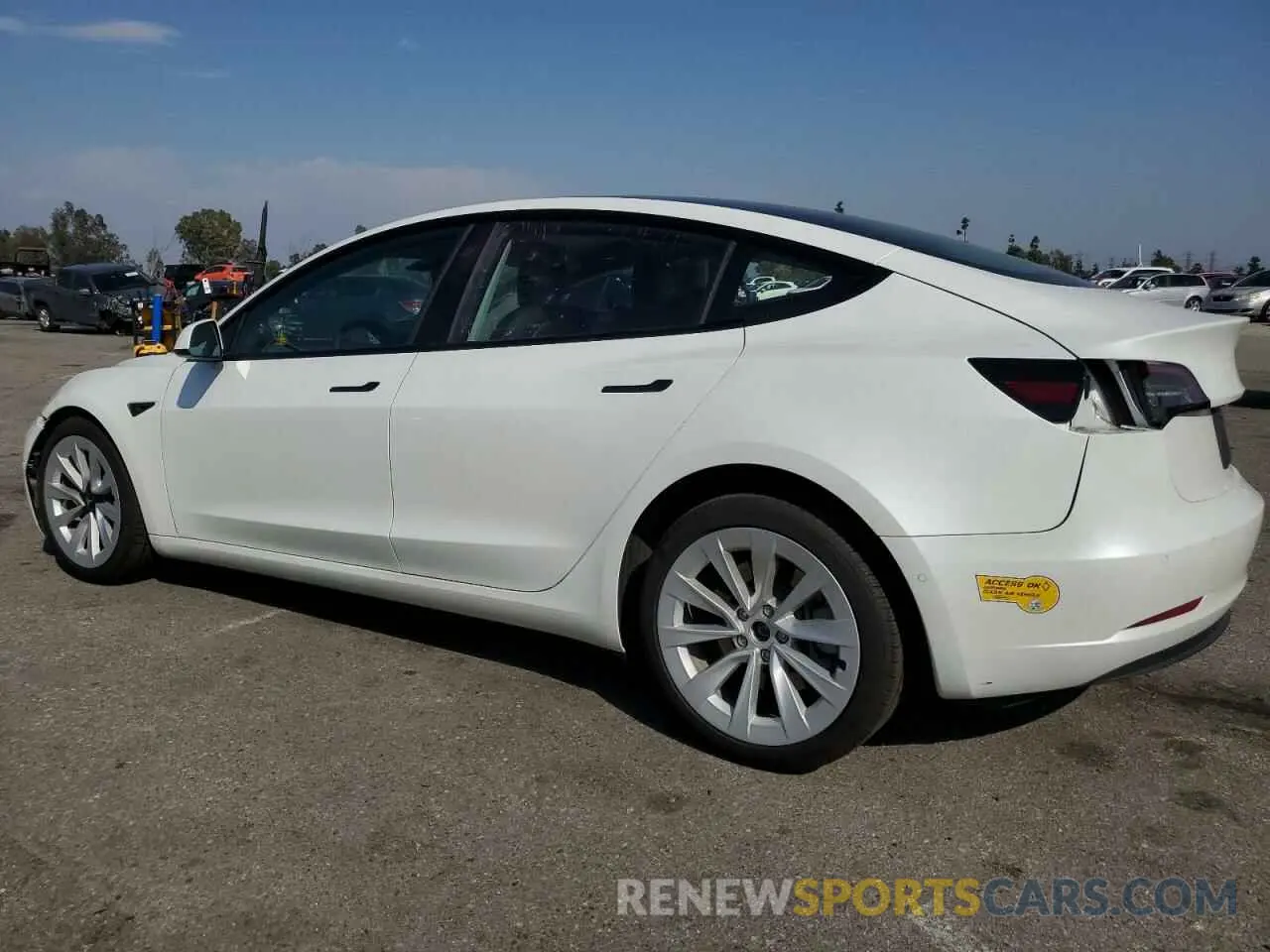 2 Photograph of a damaged car 5YJ3E1EAXMF068402 TESLA MODEL 3 2021