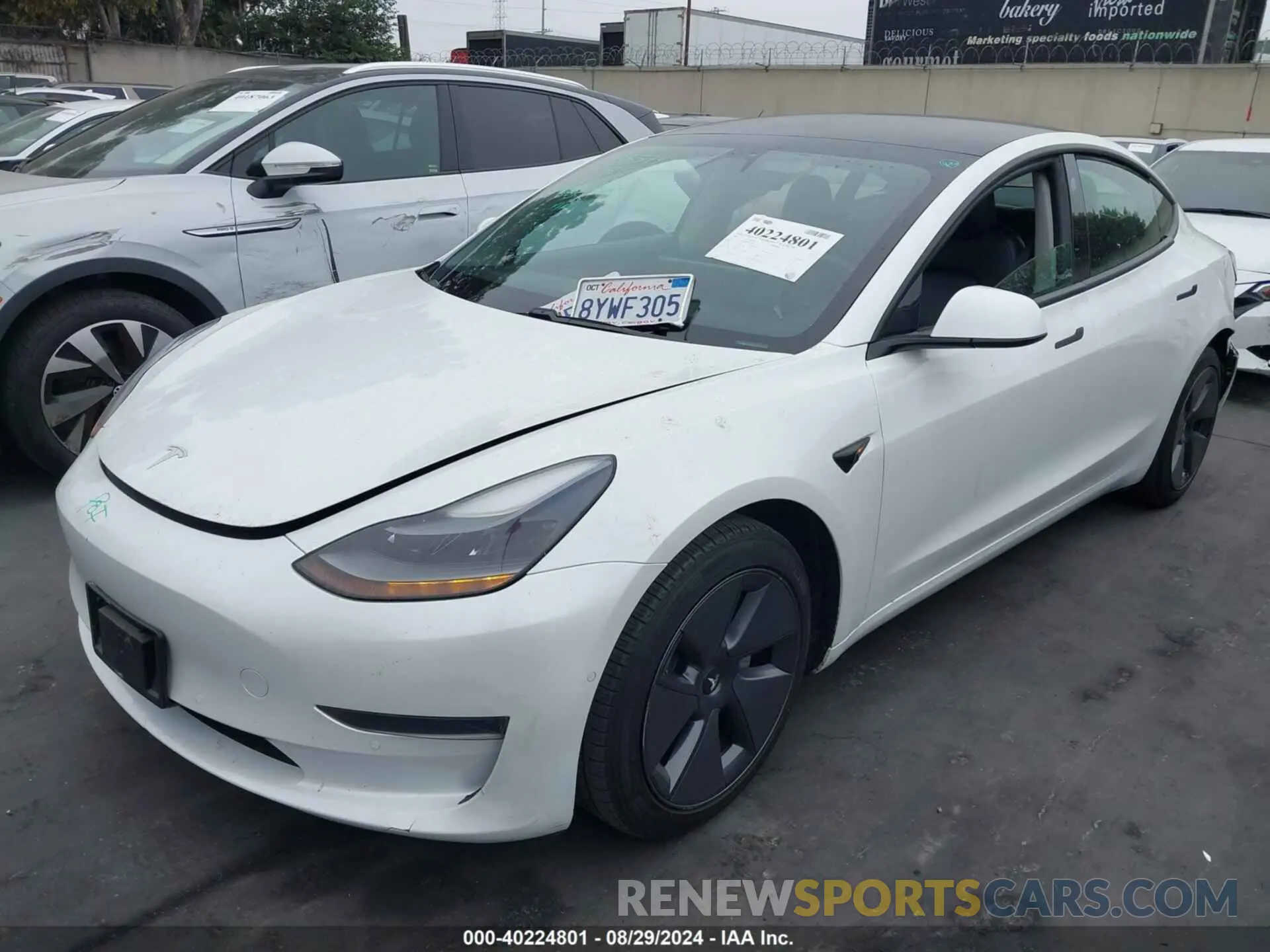 2 Photograph of a damaged car 5YJ3E1EAXMF074796 TESLA MODEL 3 2021