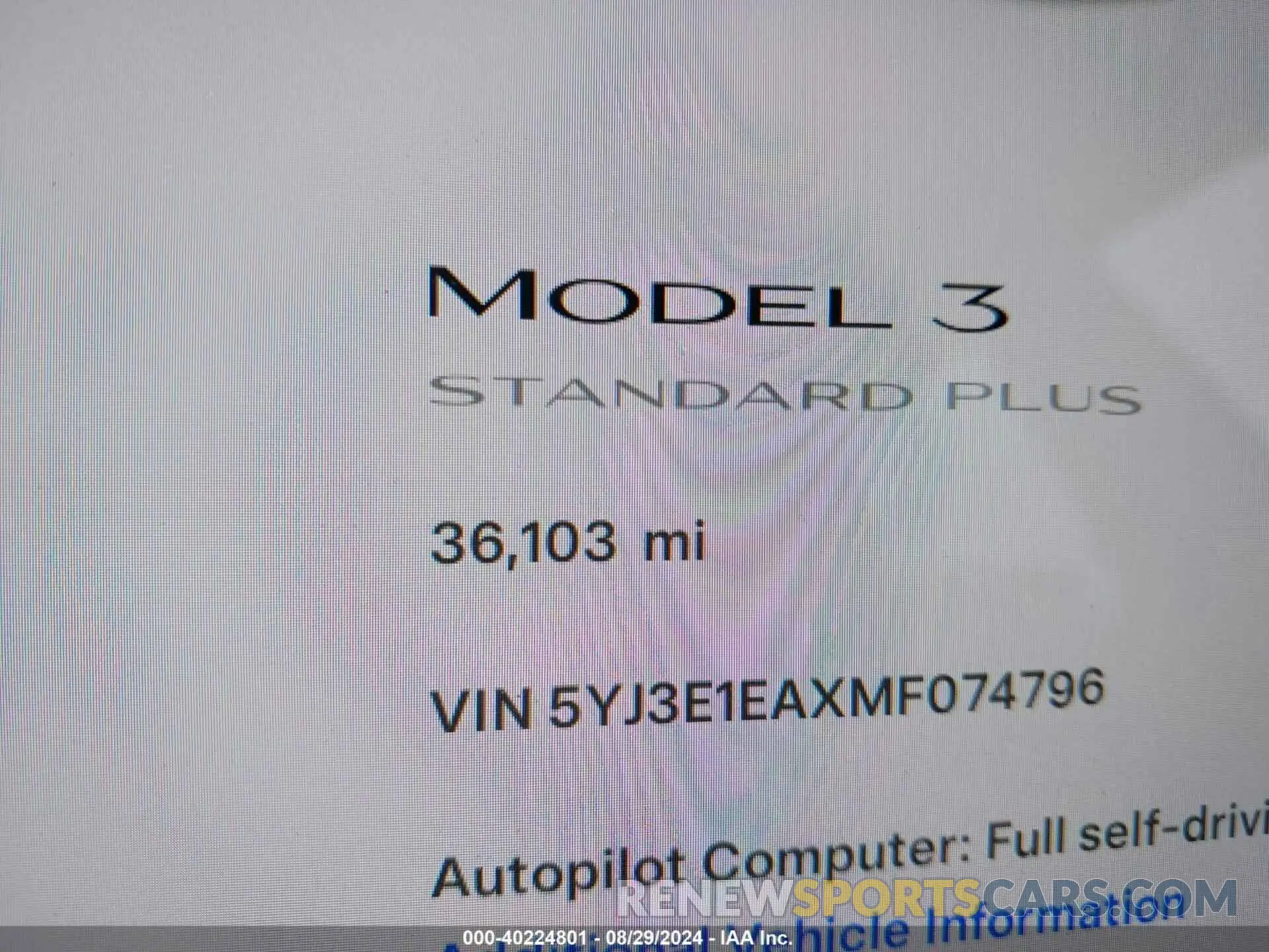 7 Photograph of a damaged car 5YJ3E1EAXMF074796 TESLA MODEL 3 2021