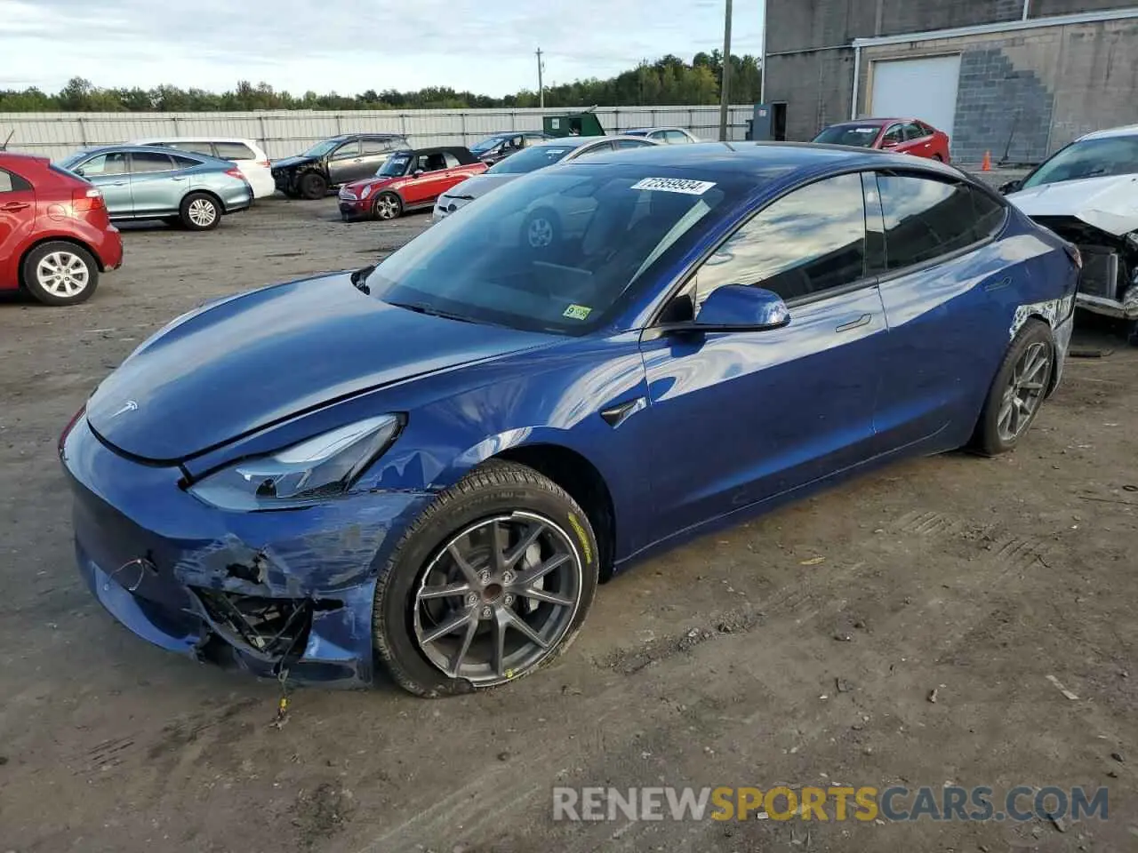 1 Photograph of a damaged car 5YJ3E1EAXMF082641 TESLA MODEL 3 2021