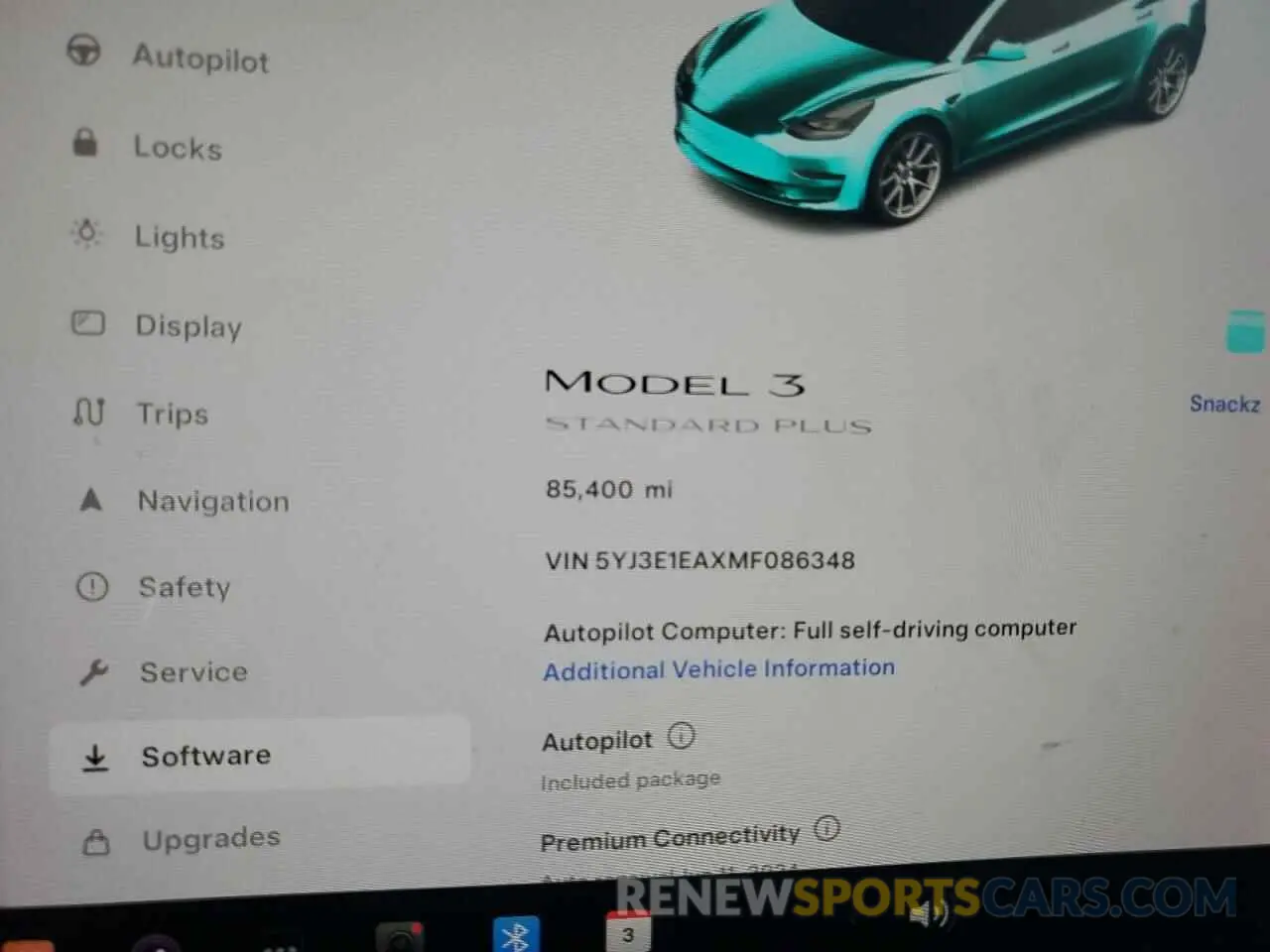 9 Photograph of a damaged car 5YJ3E1EAXMF086348 TESLA MODEL 3 2021