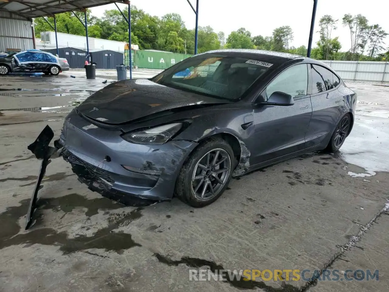 1 Photograph of a damaged car 5YJ3E1EAXMF086804 TESLA MODEL 3 2021
