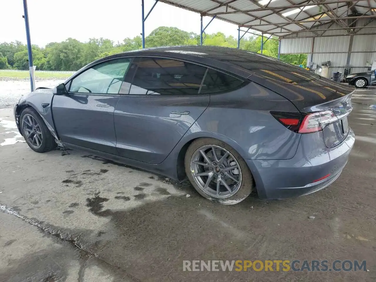 2 Photograph of a damaged car 5YJ3E1EAXMF086804 TESLA MODEL 3 2021