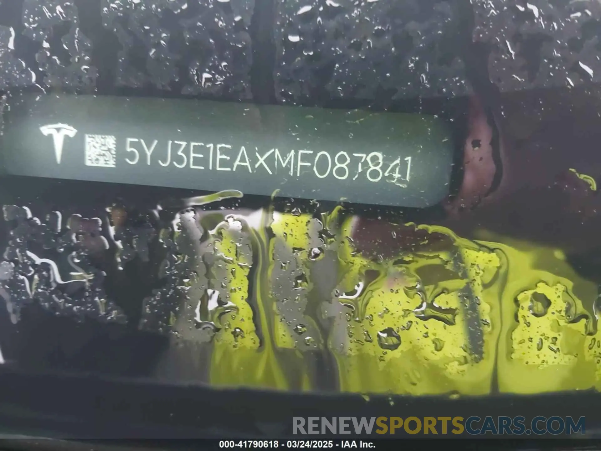 8 Photograph of a damaged car 5YJ3E1EAXMF087841 TESLA MODEL 3 2021