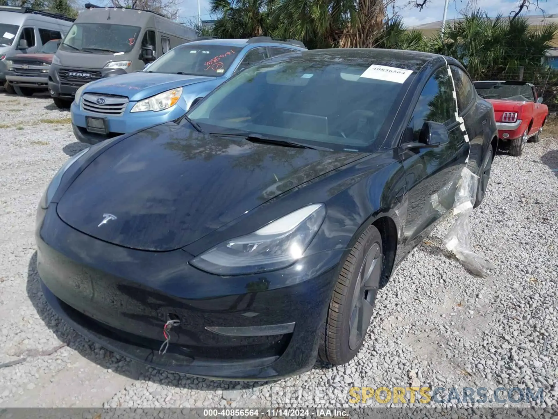 2 Photograph of a damaged car 5YJ3E1EAXMF090352 TESLA MODEL 3 2021