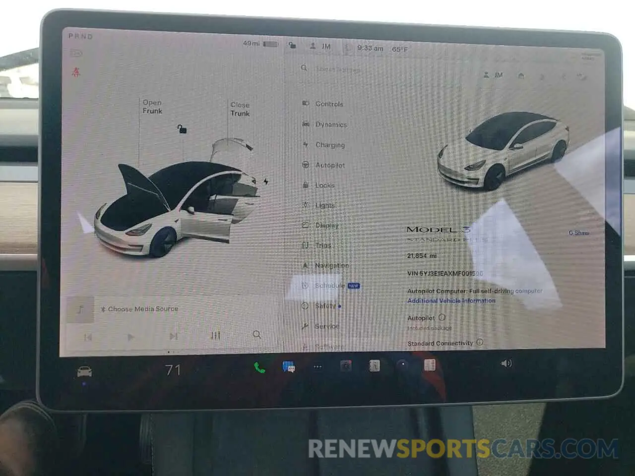 9 Photograph of a damaged car 5YJ3E1EAXMF091596 TESLA MODEL 3 2021