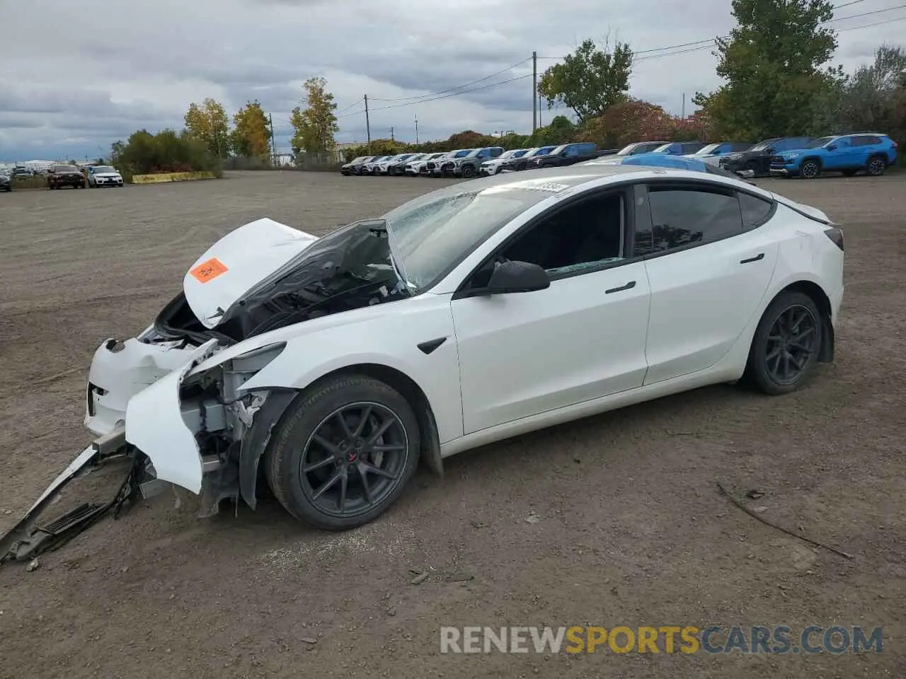 1 Photograph of a damaged car 5YJ3E1EAXMF094112 TESLA MODEL 3 2021