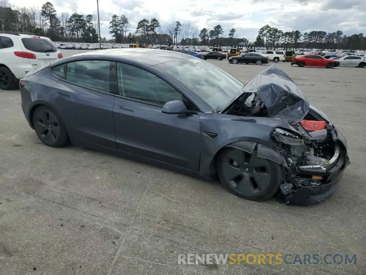 4 Photograph of a damaged car 5YJ3E1EAXMF096779 TESLA MODEL 3 2021