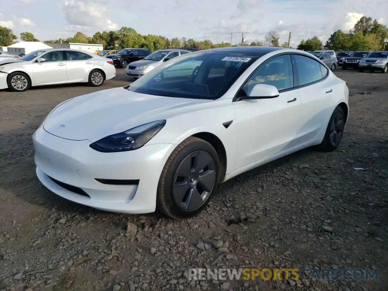 1 Photograph of a damaged car 5YJ3E1EAXMF097494 TESLA MODEL 3 2021