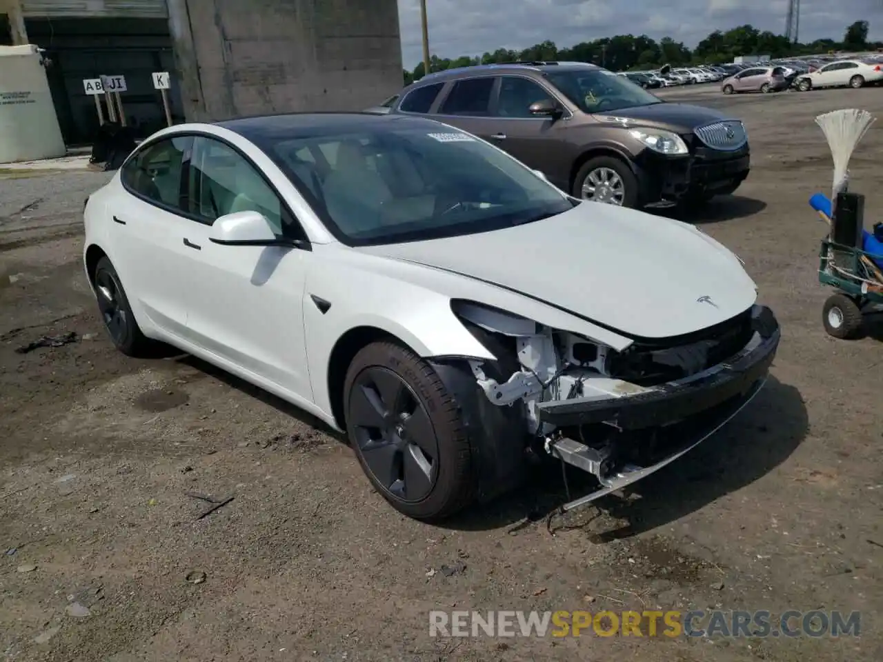 1 Photograph of a damaged car 5YJ3E1EAXMF099410 TESLA MODEL 3 2021