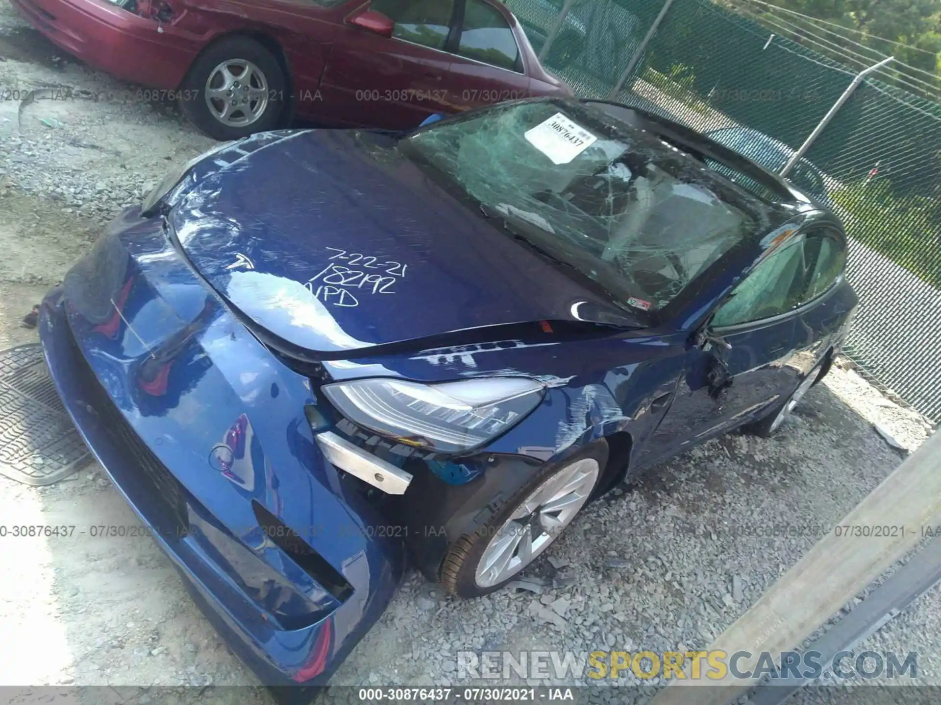 2 Photograph of a damaged car 5YJ3E1EAXMF853857 TESLA MODEL 3 2021