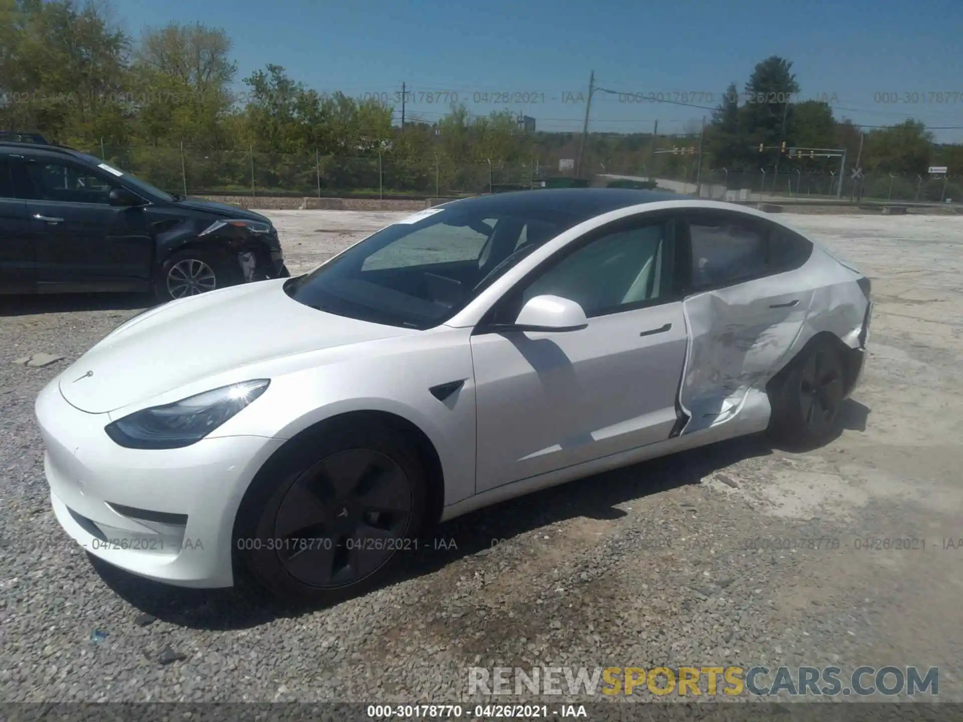 2 Photograph of a damaged car 5YJ3E1EAXMF854314 TESLA MODEL 3 2021