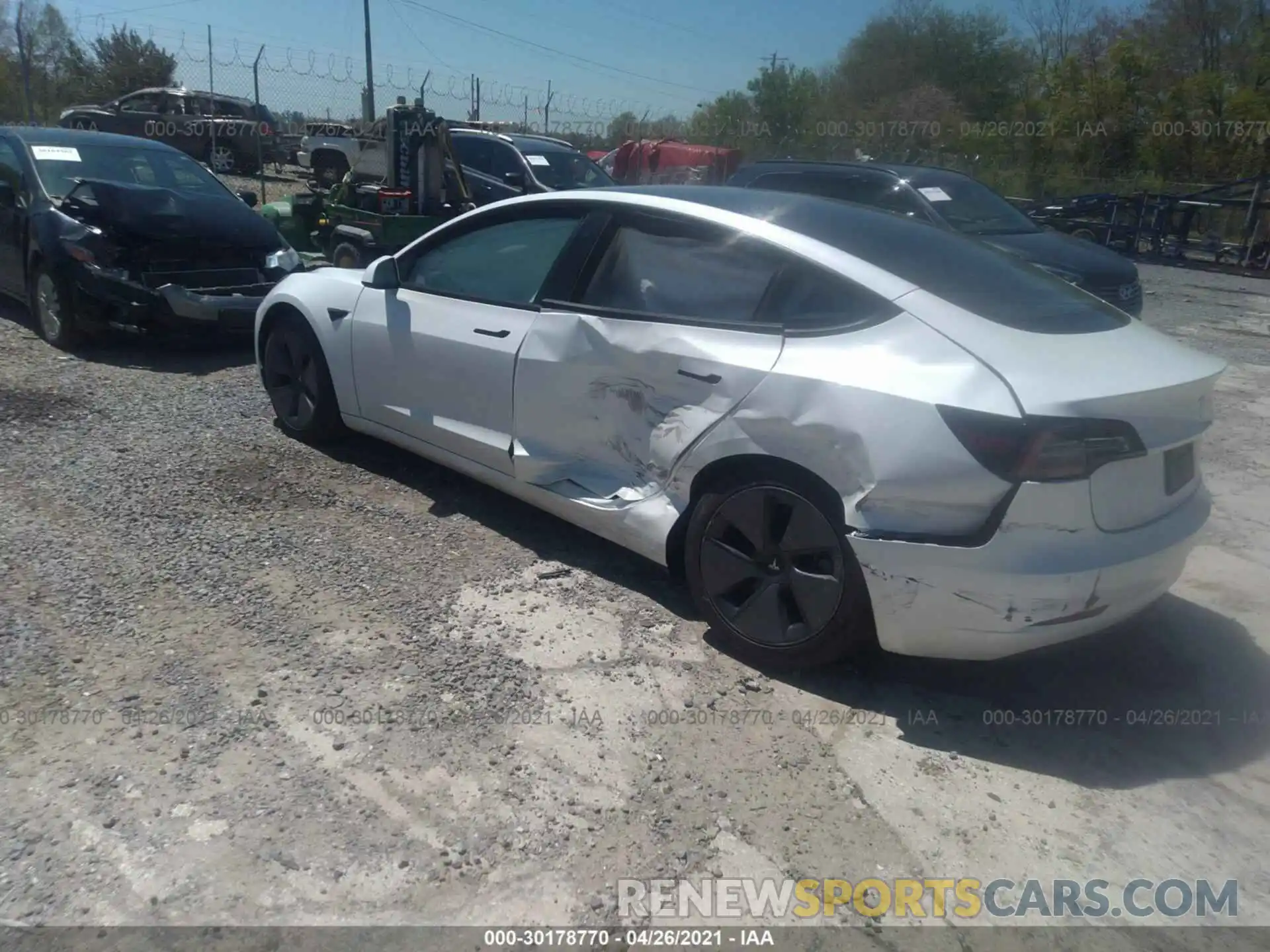 3 Photograph of a damaged car 5YJ3E1EAXMF854314 TESLA MODEL 3 2021