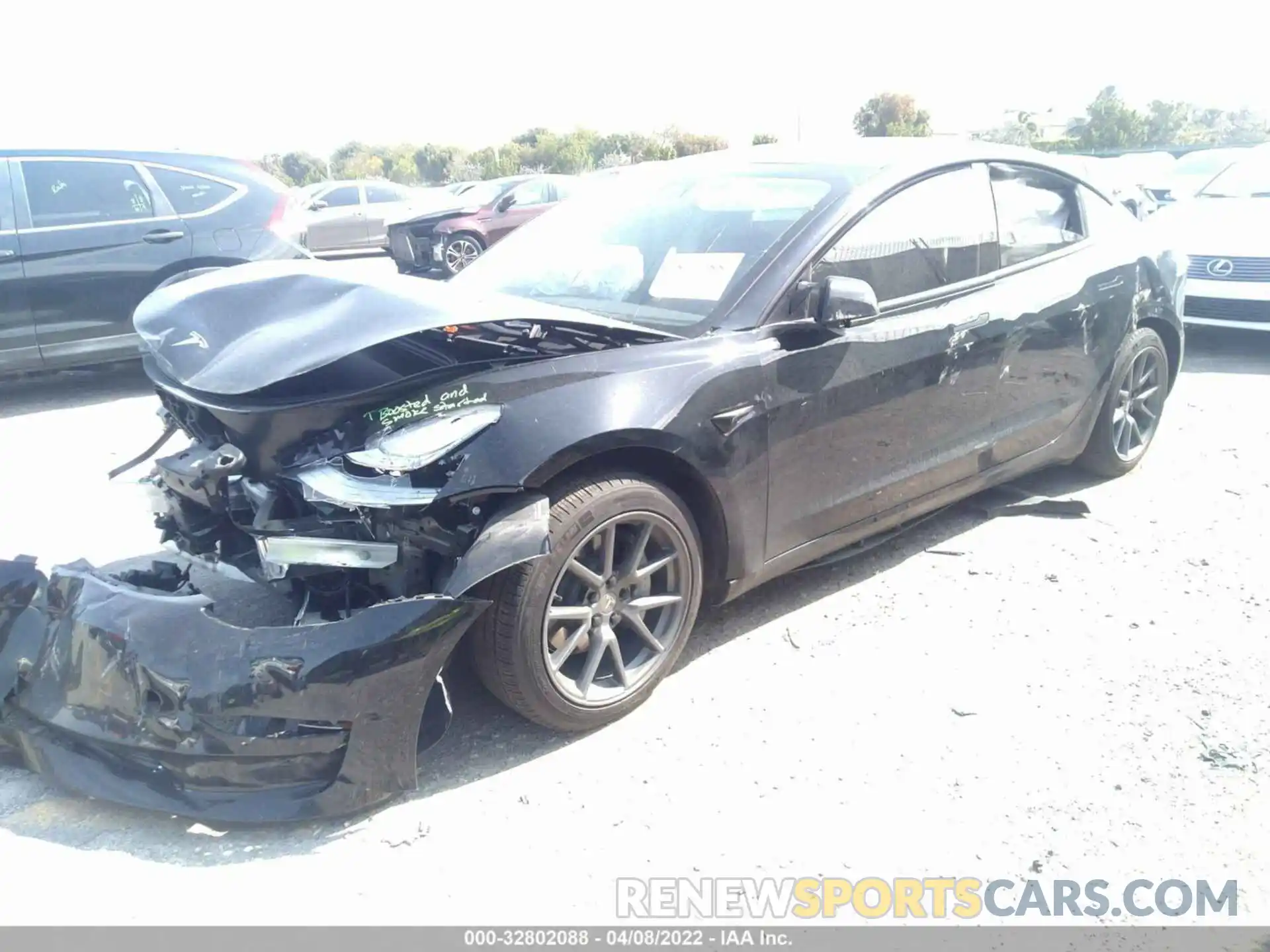 2 Photograph of a damaged car 5YJ3E1EAXMF854930 TESLA MODEL 3 2021