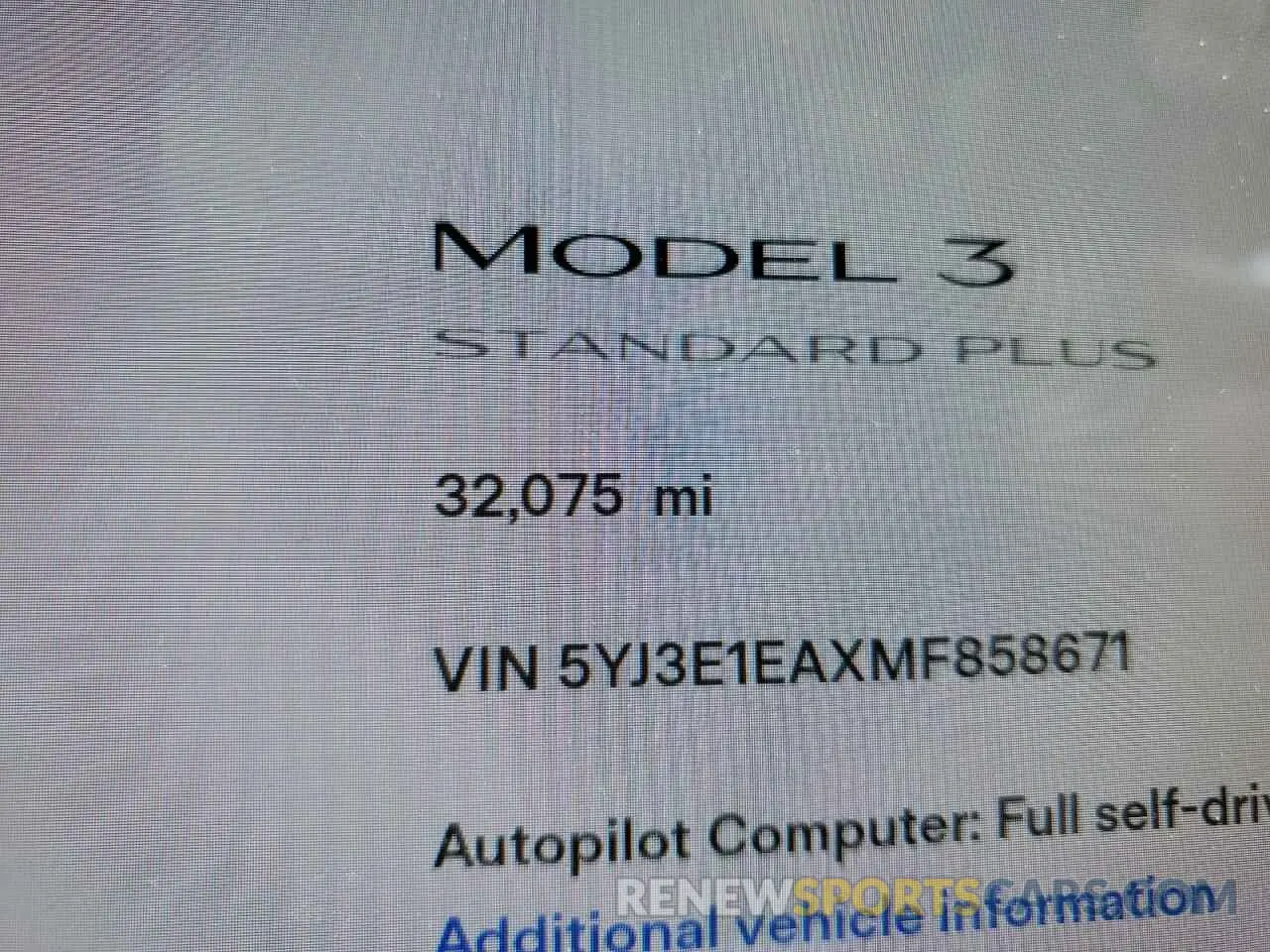 9 Photograph of a damaged car 5YJ3E1EAXMF858671 TESLA MODEL 3 2021