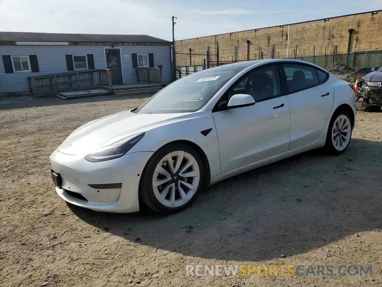 1 Photograph of a damaged car 5YJ3E1EAXMF870285 TESLA MODEL 3 2021