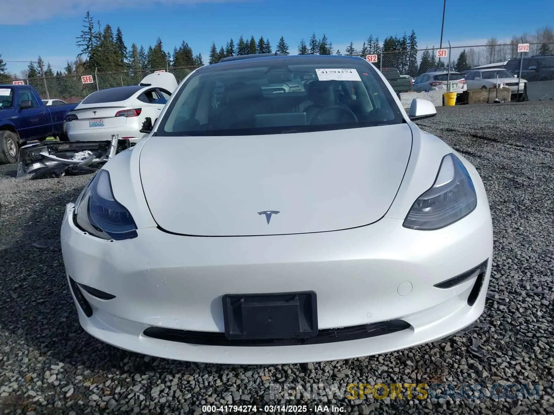 12 Photograph of a damaged car 5YJ3E1EAXMF871730 TESLA MODEL 3 2021