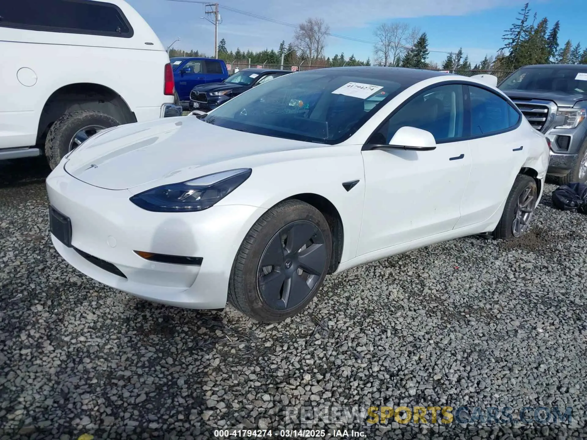 2 Photograph of a damaged car 5YJ3E1EAXMF871730 TESLA MODEL 3 2021