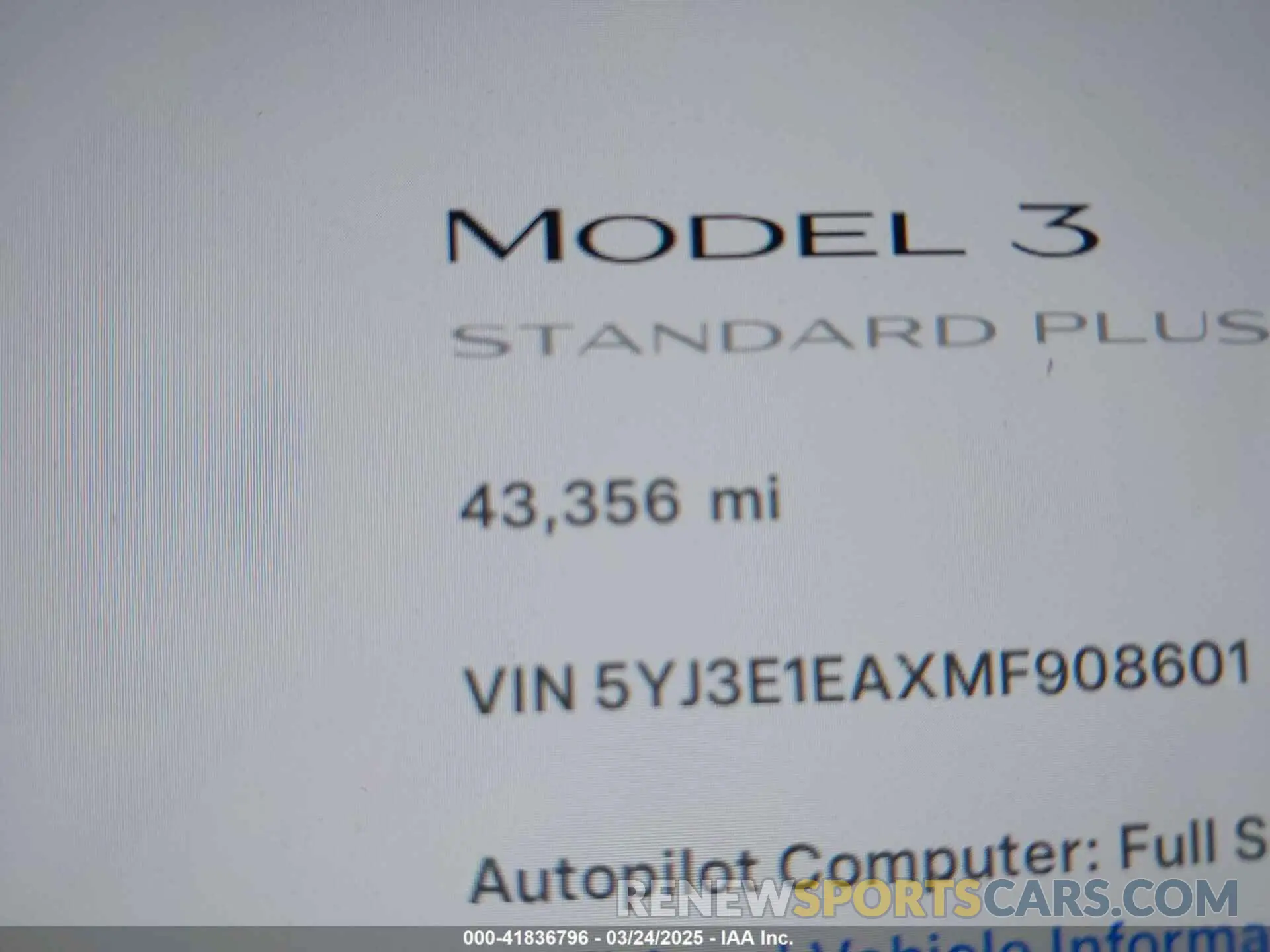 15 Photograph of a damaged car 5YJ3E1EAXMF908601 TESLA MODEL 3 2021