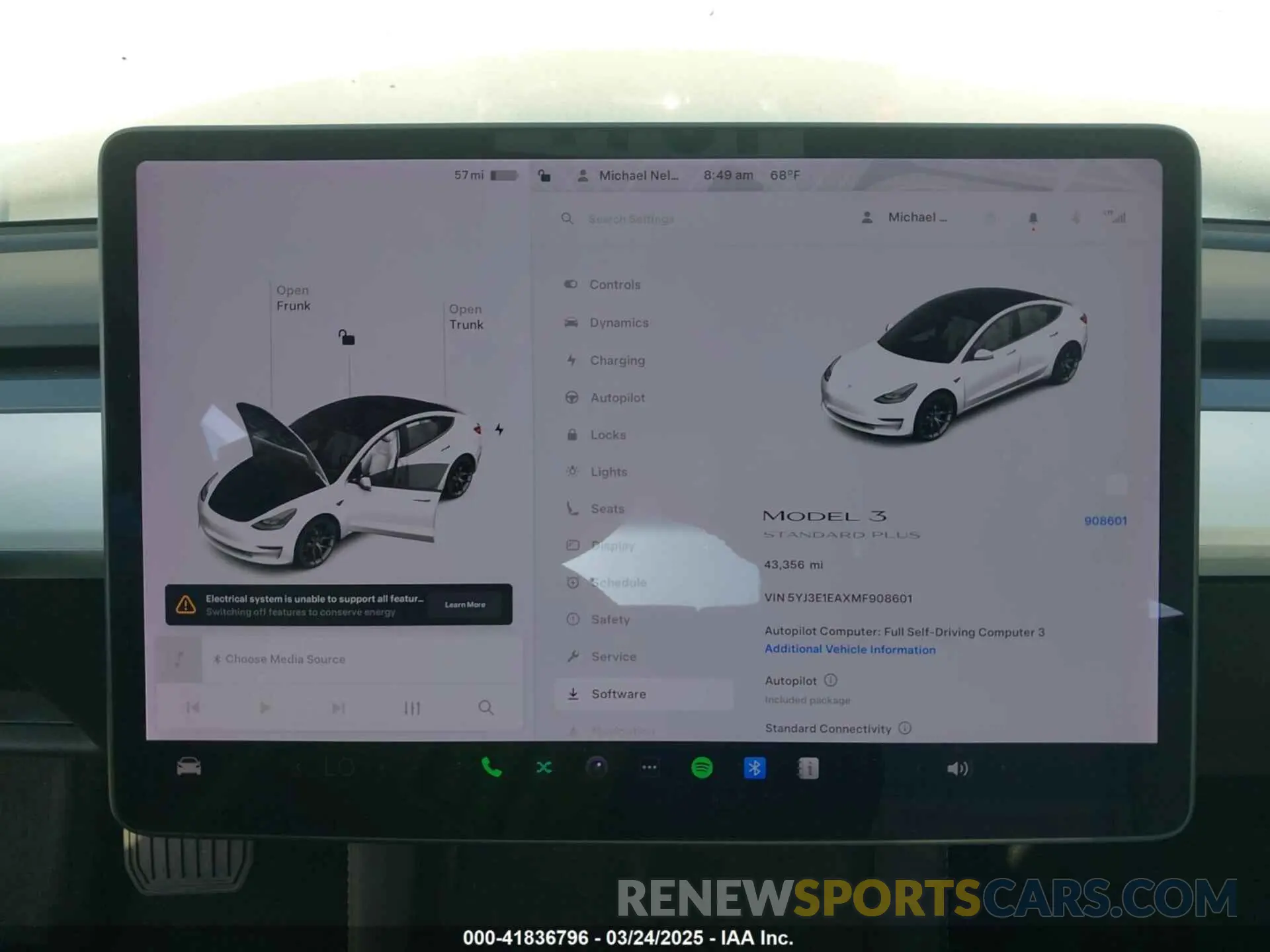 7 Photograph of a damaged car 5YJ3E1EAXMF908601 TESLA MODEL 3 2021
