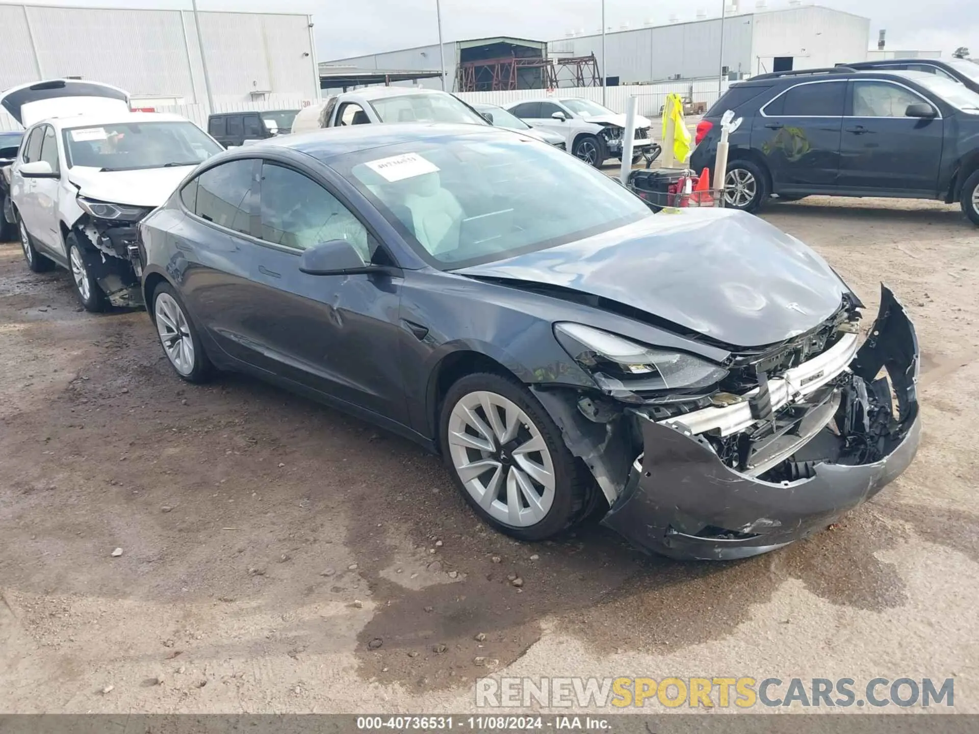 1 Photograph of a damaged car 5YJ3E1EAXMF921851 TESLA MODEL 3 2021
