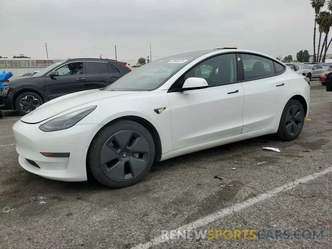 1 Photograph of a damaged car 5YJ3E1EAXMF940500 TESLA MODEL 3 2021