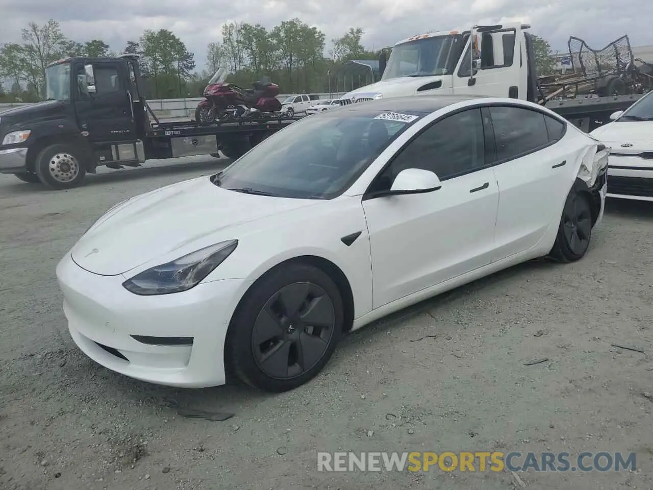 1 Photograph of a damaged car 5YJ3E1EAXMF973450 TESLA MODEL 3 2021